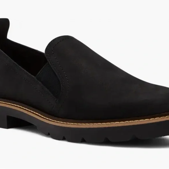 Blondo Phoebe Waterproof Lug Sole Loafers Black Nubuck Size 8.5 M Like New - Picture 3 of 10